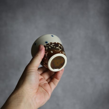 湯呑 飴釉 唐草 やちむん 陶器 高江洲陶磁器:7205036