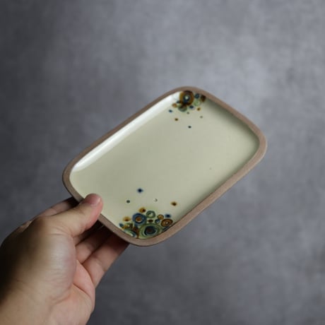 長角皿 小 シャボン やちむん 陶器 一翠窯:7021001