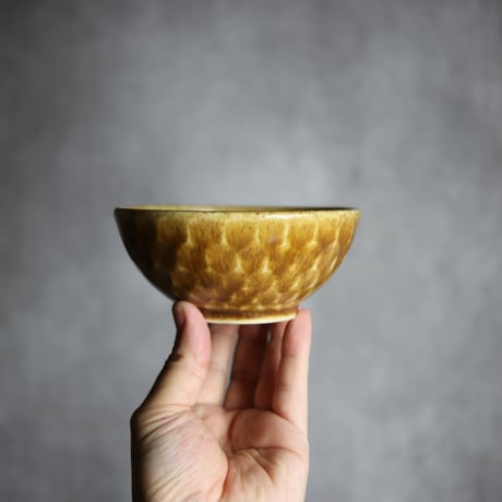 4寸ボウル 亀甲紋 ブラウン1 やちむん 陶器 cerca:7025024