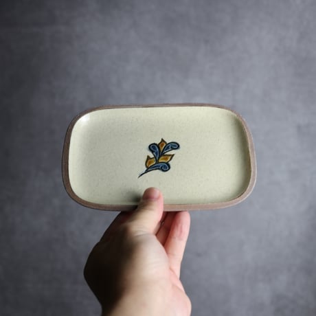 長角皿 小 息吹 やちむん 陶器 一翠窯:7021001