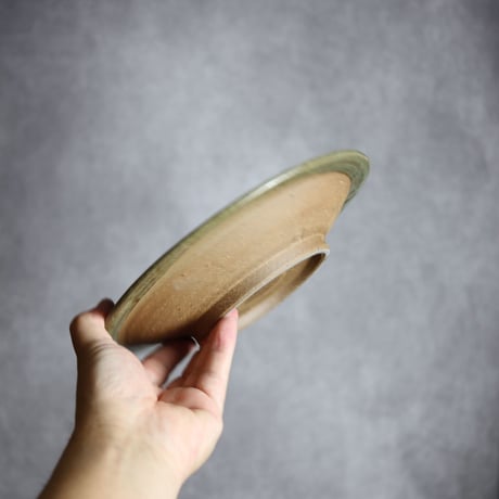 7寸皿S1 灰釉 やちむん 陶器 仁陶器工房:7023006