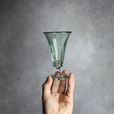 琉球ガラス ヴィンテージ食前酒グラス 緑  工房glass32：7105022