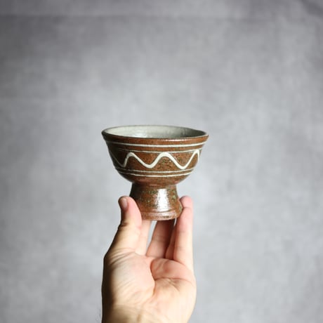 3寸 高杯鉢1 イッチン 波紋 やちむん 陶器 榮一工房:7013169