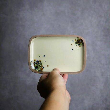 長角皿 小 シャボン やちむん 陶器 一翠窯:7021001