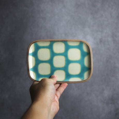 長角皿 小 ソーダ やちむん 陶器 一翠窯:7021001
