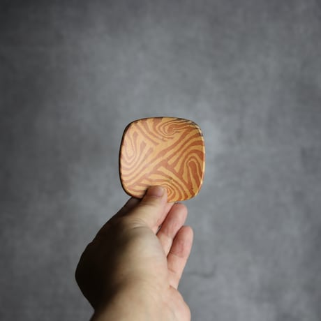 豆皿3 赤 練り込み やちむん 陶器 南蛮焼知念窯 :7209001