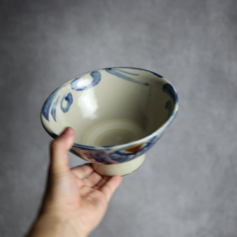 釉薬流し模様 手作り陶器碗 アート感溢れる逸品 釉薬流し模様 手作り陶器碗 アート感溢れる逸品