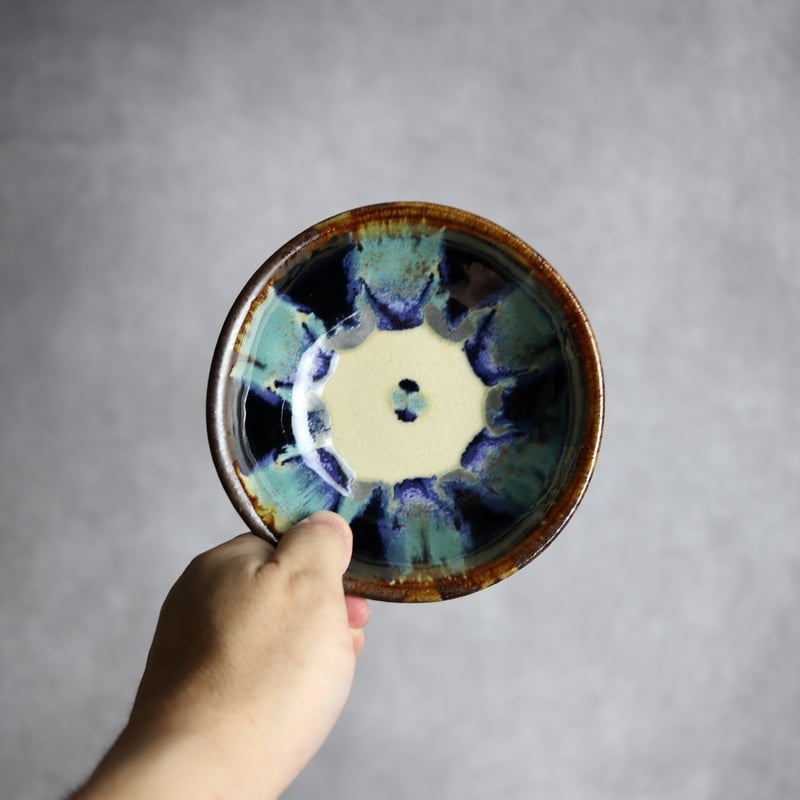 小鉢3 青三彩紋 やちむん 陶器 エドメ陶房:7201001 | MADE IN