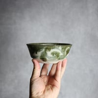 4寸安南鉢1 黒呉須釉 唐草 やちむん 陶器 榮一工房:7013155