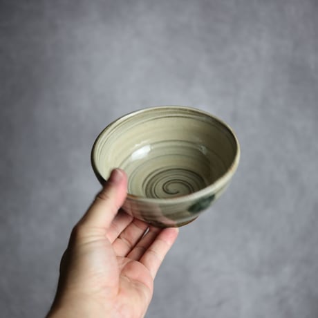 4寸鉢S1 呉須釉 点打 刷毛目 やちむん 陶器 北窯 松田米司工房:7003034