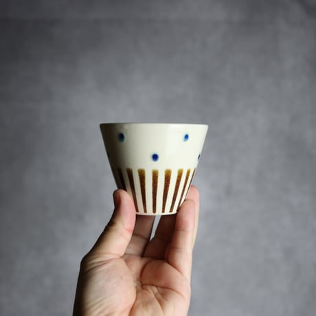 湯呑 飴釉 ストライプ やちむん 陶器 高江洲陶磁器:7205036