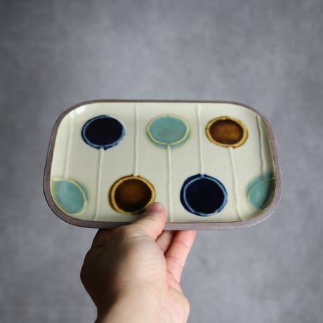 長角皿 中 バルーン やちむん 陶器 一翠窯:7021002