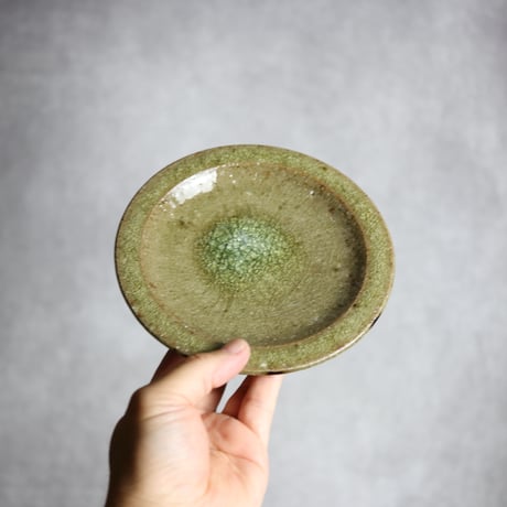 5寸リム皿4 灰釉 やちむん 陶器 仁陶器工房:7023016