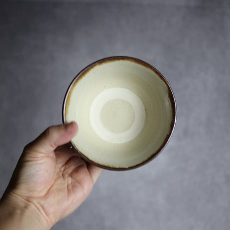 4寸マカイ1S 飴 呉須釉 菊花唐草 やちむん 陶器 いずみ窯 島袋工房:7028038
