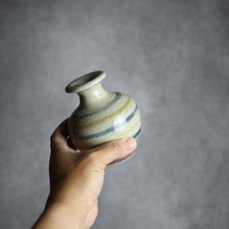 油壺中1 飴 呉須釉 線描 やちむん 陶器 北窯 松田共司工房:7004052
