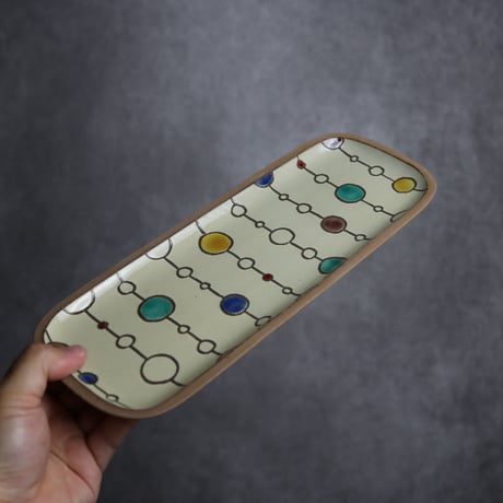 長角皿 長 赤絵 ボンボン やちむん 陶器 一翠窯:7021020