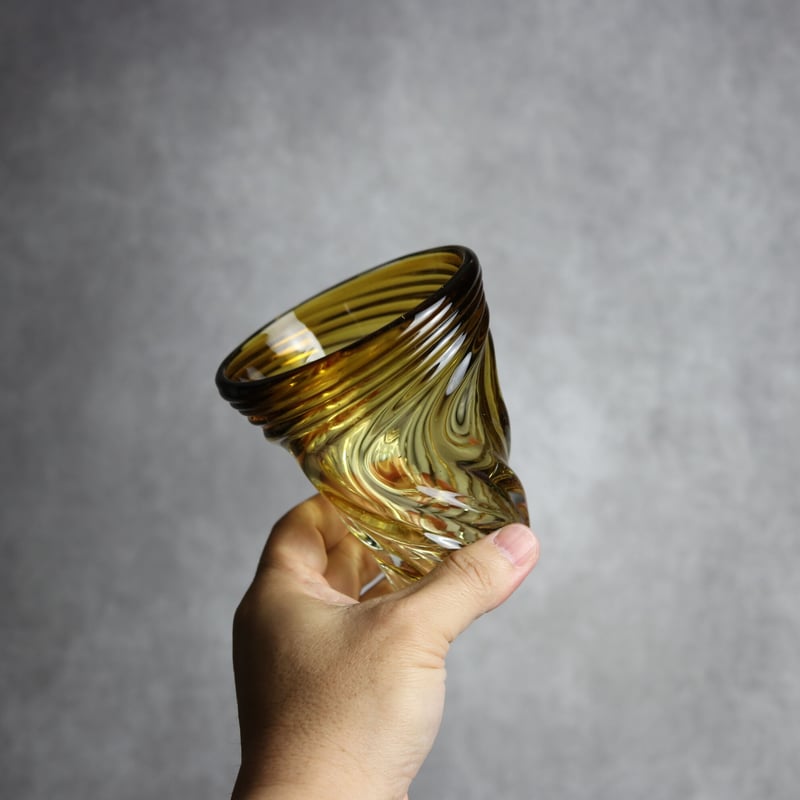 S.モールグラス ブラウン 琉球ガラス 工房清天:7102024 | MADE