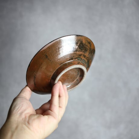 5寸皿1S 呉須釉 波紋 やちむん 陶器 北窯 松田共司工房:7004006