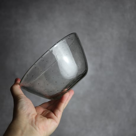 気泡ボウル小 クリア 琉球ガラス ガラス工房 清天:7102005