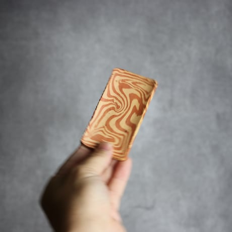豆皿長1 赤 練り込み やちむん 陶器 南蛮焼知念窯 :7209001