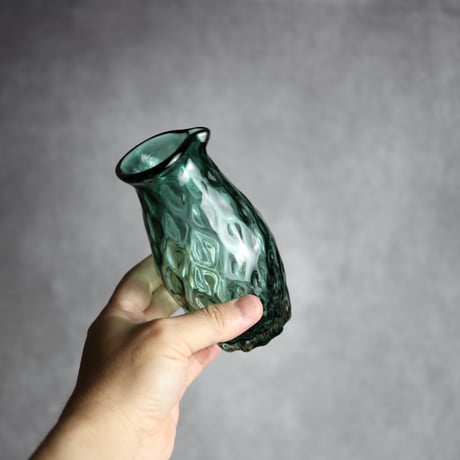 みなも徳利 グリーン 琉球ガラス 工房清天:7102019