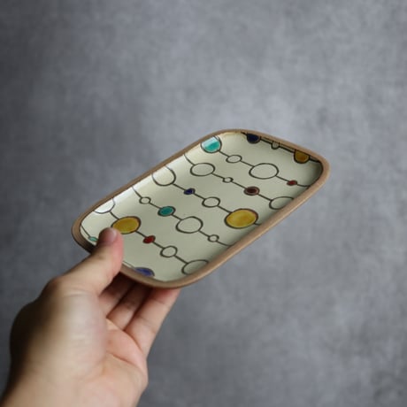 長角皿 小 赤絵 ボンボン やちむん 陶器 一翠窯:7021017