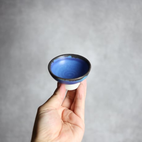 ぐい呑S1 黒 ペルシャ釉 やちむん 陶器 拓美窯:7203028