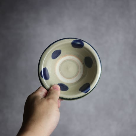 4寸ワンブーS1 呉須釉 点打 やちむん 陶器 北窯 松田米司工房:7003013