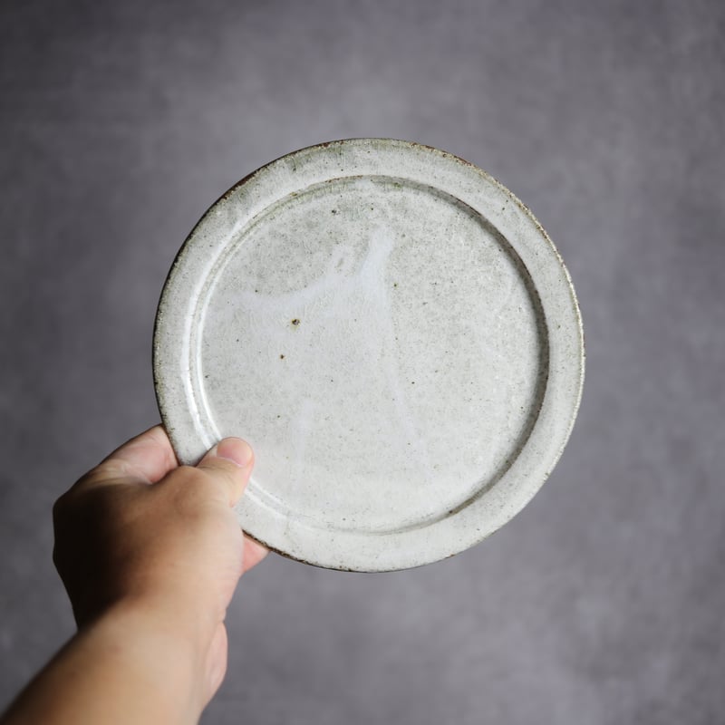 宮城陶器　6寸リム皿 6寸リム平皿1 白 やちむん 陶器 森製陶所:7207002 | MADE IN OKINAWA