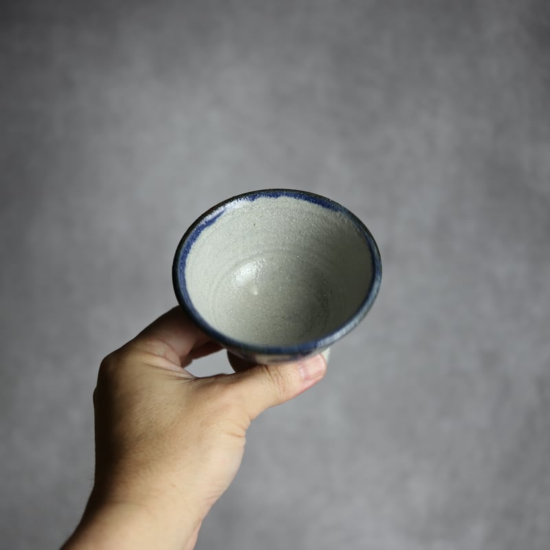 3寸 高杯鉢1 呉須釉 唐草 やちむん 陶器 榮一工房:7013169