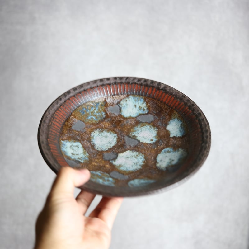 7寸皿2 黒シリーズ やちむん 陶器 sui:7022005 | MADE IN OKINAW