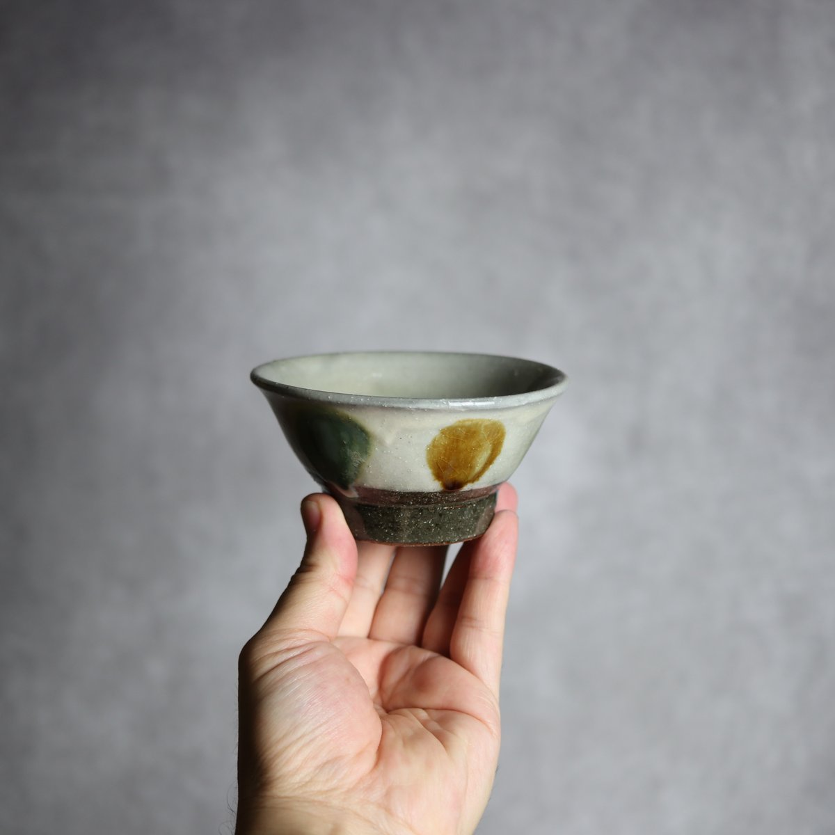 3.5寸マカイ1 三彩 点打 やちむん 陶器 漂窯:7010009 | MADE IN