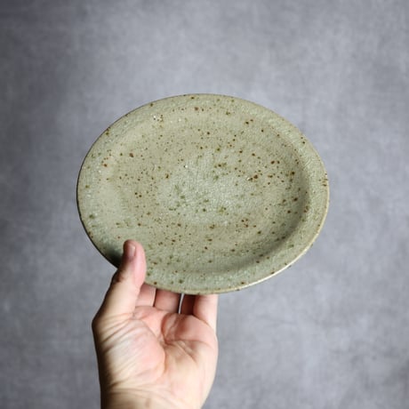 6寸皿2 灰釉 やちむん 陶器 仁陶器工房:7023005