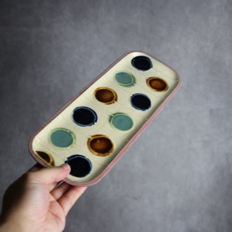 長角皿 長 バルーン やちむん 陶器 一翠窯:7021004