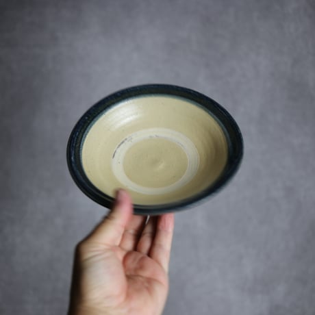 5寸皿1 呉須釉 指描 やちむん 陶器 北窯 宮城正享工房:7005004