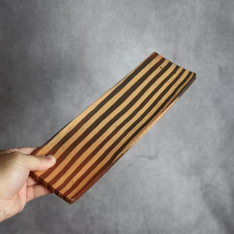 練り込み長皿1 赤 やちむん 陶器 南蛮焼知念窯 :7209005