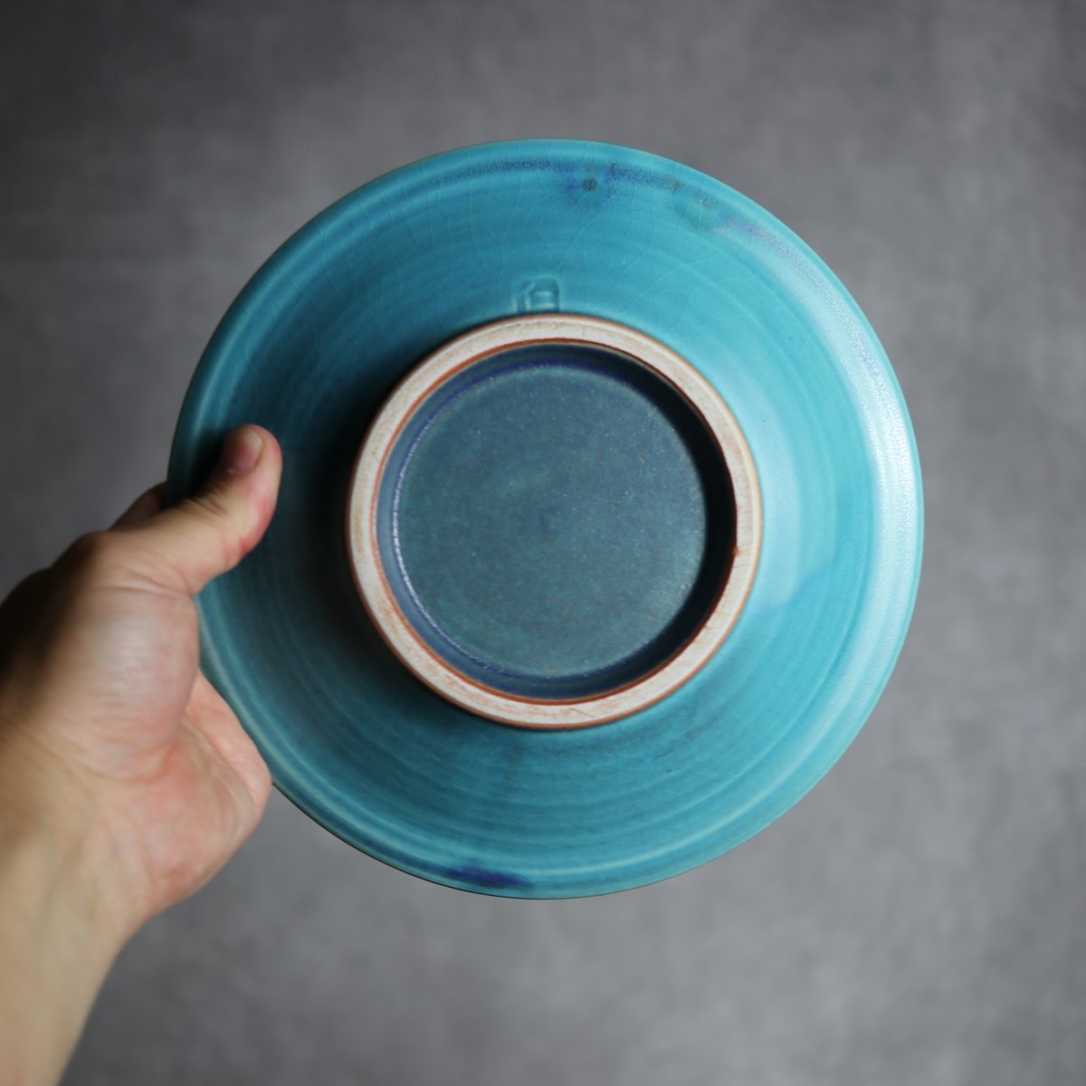 6寸リム皿2 トルコブルー やちむん 陶器 仁陶器工房:7023071 | MADE IN