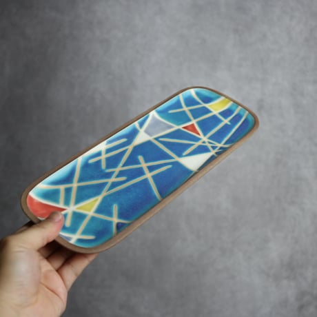 長角皿 長 トニー やちむん 陶器 一翠窯:7021004