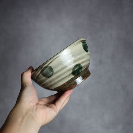 5寸鉢S4 呉須釉 点打 刷毛目 やちむん 陶器 北窯 松田米司工房:7003035