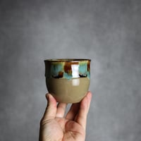 丸フリーカップ2 三彩紋 やちむん 陶器 エドメ陶房:7201009