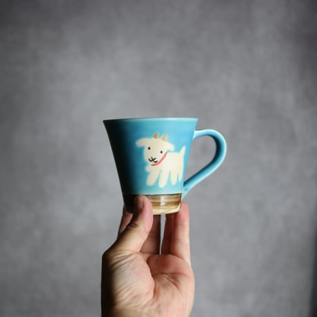 アニマルマグ ヤギ2 やちむん 陶器 アトリエクッチャネ:7026040