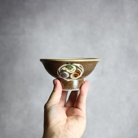 やちむん 4.5寸マカイ【緑】 4.5寸マカイ1 緑釉 指描 やちむん 陶器 いずみ窯 島袋工房| mundasui