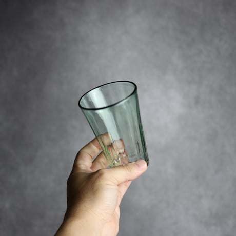 琉球ガラス ヴィンテージひとくちビア 緑 工房glass32 : 7105019