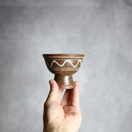 3寸 高杯鉢1 イッチン 波紋 やちむん 陶器 榮一工房:7013169