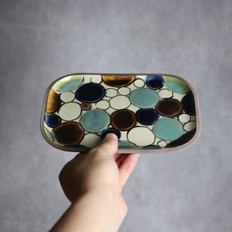 長角皿 中 カサブランカ やちむん 陶器 一翠窯:7021002