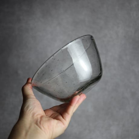 気泡ボウル小 クリア 琉球ガラス ガラス工房 清天:7102005