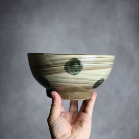 6寸鉢S2 呉須釉 点打 刷毛目 やちむん 陶器 北窯 松田米司工房:7003036