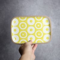 長角皿 中 ヘゴ 黃 やちむん 陶器 一翠窯:7021002