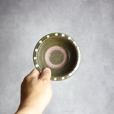 3.5寸ワンブー1 イッチン 縁点打 やちむん 陶器 百草陶房 : 7032026