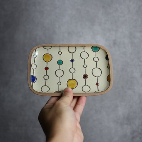 長角皿 小 赤絵 ボンボン やちむん 陶器 一翠窯:7021017